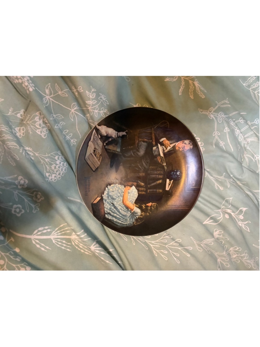 Norman Rockwell Decorative Collector Plate One Size Brown Blue